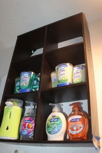lot 458 image: Wooden Shelf and Contents