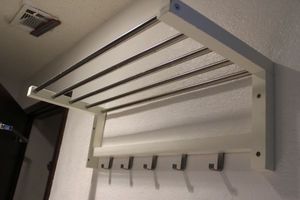 lot 462 image: Storage Shelf with Hooks... See Photos