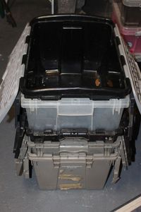 lot 496 image: Five Totes with Fold over Lids