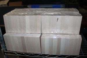 lot 520 image: Eighteen Packs of Small wood Pieces for Crafting or Woodworking