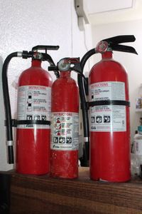 lot 435 image: Fire Extinguishers three
