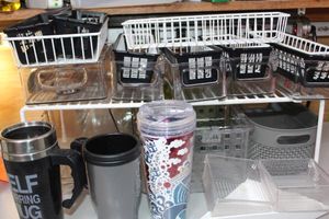 lot 430 image: bins and travel cups