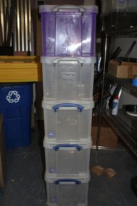 lot 494 image: Five Really Useful Boxes - 32L