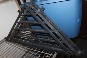 lot 530 image: Three metal corner shelf Platforms