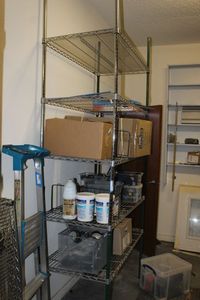 lot 588 image: Metro Rack 48x24 BUYER RESPONSIBLE FOR DISASSEMBLY, THESE WILL HAVE A SCHEDULED PICK UP