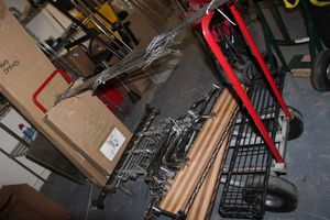 lot 594 image: Metro rack shelves and other parts (cart not included)