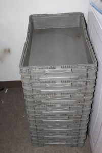 lot 605 image: Eight Grey Bins as shown