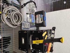 lot 610 image: Kobalt impact driverl and other Hardware and storage cubbie