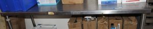 lot 545 image: Stainless Steel Table  Contents on or below not included
