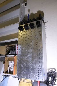 lot 550 image: Metal Peg Board and Hooks