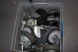 lot 534 image: Generous Amount of 5 Casters with a 34 Shank for Attachment
