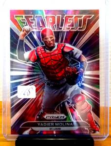 lot 168 image: Yadier Molina 2022 Prizm Fearless Insert FL-10
