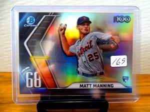 lot 169 image: 2022 Bowman Chrome #BTP-68 - Matt Manning SILVER