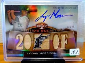 lot 182 image: RARE TOPPS TT Sepia 75 Logan Morrison AUTO