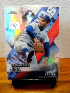lot 190 image: 2020 Topps Chrome SANDY KOUFAX DIE-CUT