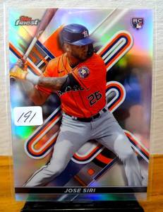lot 191 image: 2022 Topps Finest Jose Siri Refractor RC