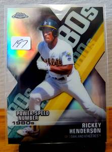lot 197 image: 2020 Topps Chrome RICKEY HENDERSON DIE-CUT