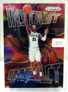 lot 205 image: 2021-22 Prizm Joshua Primo Instant Impact RC #12