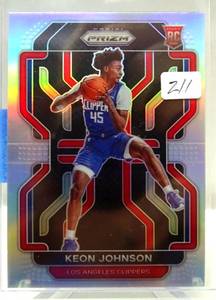 lot 211 image: 2021-22 Prizm Keon Johnson Silver RC #326