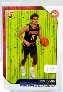lot 213 image: 2018-19 Panini Hoops Trae Young #250 RC $$