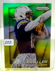 lot 222 image: 2014 Panini Prizm #28 Keenan Allen Green Yellow