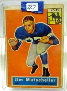 lot 227 image: VINTAGE JIM MUTSCHELLER 1956 TOPPS CARD #72