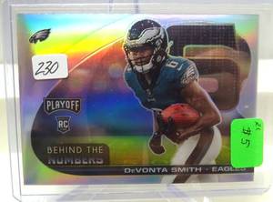 lot 230 image: 2021 BEHIND THE NUMBERS SILVER DAVONTA SMITH $$