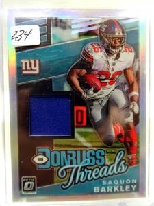 lot 234 image: 2019 Donruss Threads Saquon Barkley #DT10 Silver