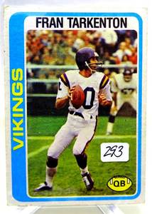 lot 293 image: VINTAGE 1978 Topps - #100 Fran Tarkenton MIN. VIKINGS HOF