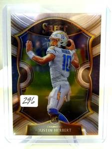 lot 296 image: 2020 SELECT JUSTIN HERBERT ROOKIE CARD #44 $$$
