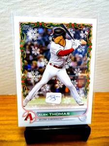lot 195 image: 2022 Topps Holiday #HW14 Alek Thomas WINTER ROOKIE RC