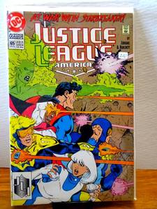 lot 210 image: JUSTICE LEAGUE AMERICA #65 (1992) Booster Gold, Dan Jurgens, DC Comics