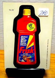 lot 240 image: VINTAGE 1985 TOPPS WACKY PACKAGES - FRISK #22