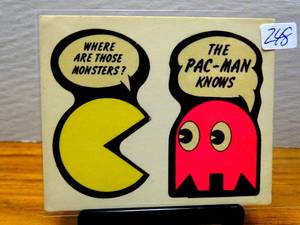 lot 248 image: Pac-Man Sticker #16 (of 54) 1980 FLEER