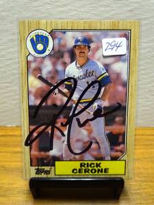 lot 294 image: IN PERSON AUTOGRAPH - 1987 TOPPS RICK CERRONE