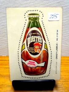 lot 295 image: RARE VINTAGE 1979 CRAZY LABELS - PIERRES POLISH COCTAIL