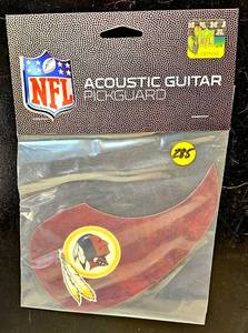 lot 285 image: WASHINGTON REDSKINS GUITAR PICK GUARD - NEW (COLLECTIBLE - NO MORE REDSKINS)