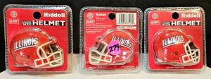 lot 279 image: RIDDELL POCKET SIZE ILLINOIS HELMET (X3) NEW