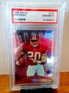 lot 270 image: 1998 Topps Finest #127 Skip Hicks RC PSA 10 GEM MINT