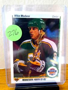 lot 276 image: 1990-91 Upper Deck Mike Modano Rookie Card RC #346 All Rookie Team
