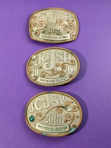 lot 142 image: Lot of 3 - JCJSP Belt Buckles
