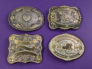lot 145 image: Lot of 4 - RODEO Belt Buckles #145