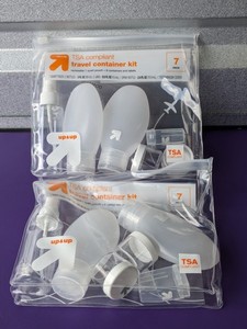 lot 190 image: Lot of 2 - UP&UP TSA Compliant Travel Container Kit - NEW