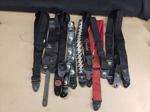 lot 123 image: Large Lot of Guitar Straps