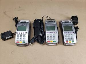 lot 126 image: Lot of 3 Verifone VX520 Credit Card Terminals