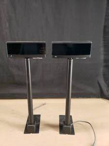 lot 133 image: Lot of 2 Bematech LDX9000UP-GY Cash Register Pole Displays