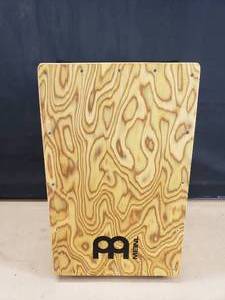 lot 27 image: Beautiful Meinl Percussion String Cajon w Makah Burl Frontplate