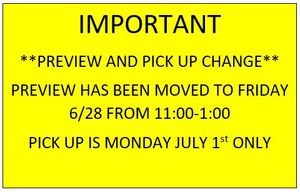 lot 140 image: DONT FORGET 1 DAY PICK UP ONLY MONDAY JULY 1ST  NO EXCEPTIONS