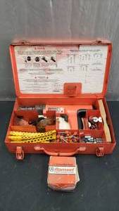lot 17 image: Ramset Cobra Semi-Automatic Powder Actuated Fastener Tool w Case, Fastners & More