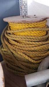 lot 61 image: Large Spool of 34 Nylon Rope.  200 Feet